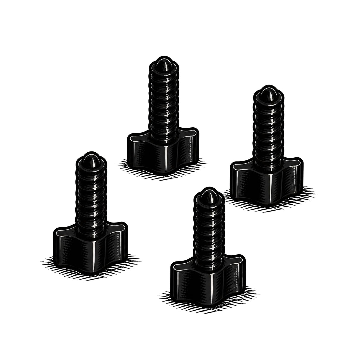 Set of 4 Replacement Long Bolts 