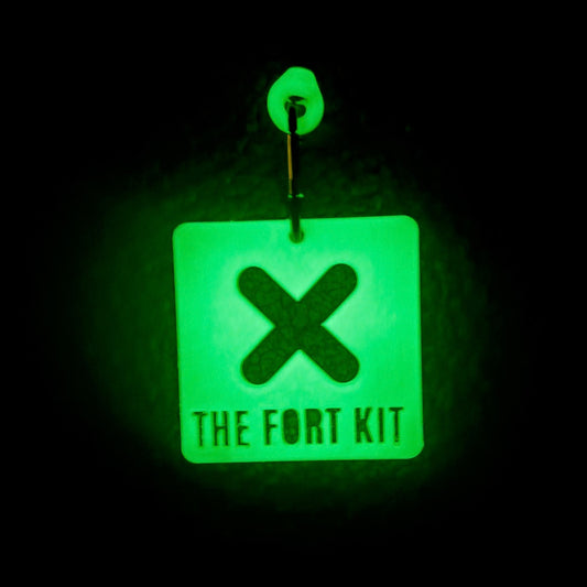The Fort Kit Name Plate Glowing in the Dark
