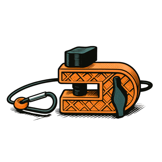 Orange Fort Kit Clamp that Makes it Easy to Build Forts