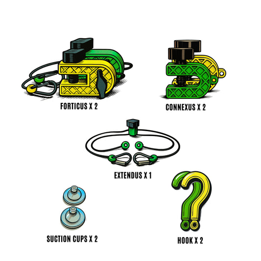The Green & Yellow Starter Fort Kit with 9 Pieces